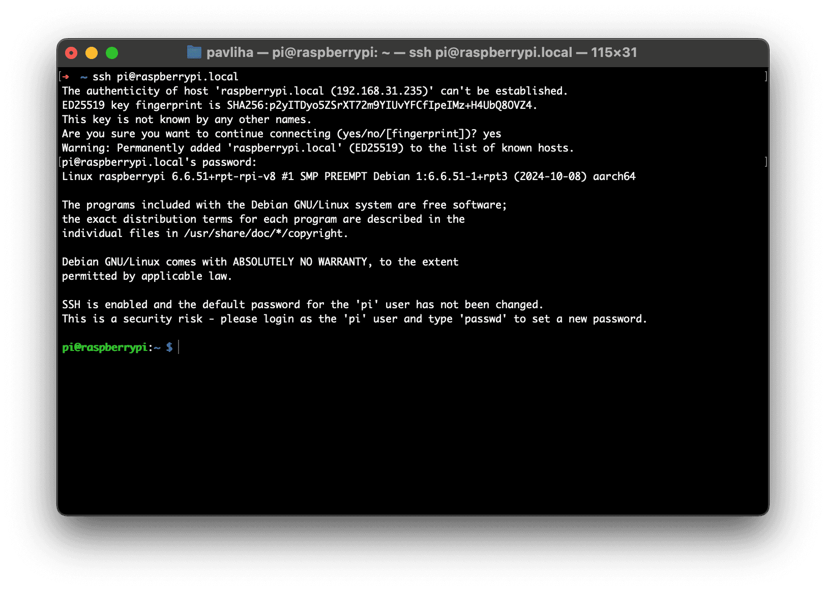 SSH Login Process to Raspberry Pi